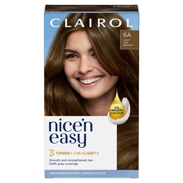 Clairol Nice'n Easy Hair Dye 6A Light Ash Brown