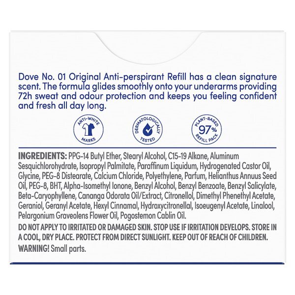 Dove Original Stick Deodorant Antiperspirant Refill 35ml