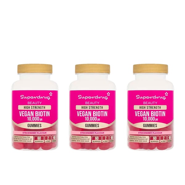 Superdrug High Strength Biotin 10000�g Vegan Gummies 3 Months Supply