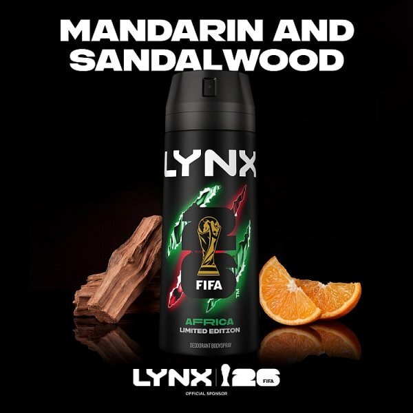 Lynx Africa Aerosol Body Spray 150 ml Fifa World cup Limited Edition