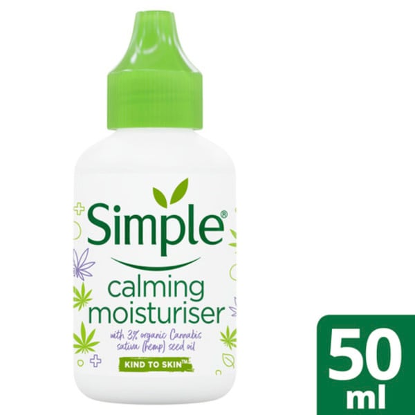 Simple Hemp Calming Moisturiser Facial Skin Cream 50ml 