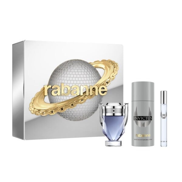 Rabanne Invictus Eau de Toilette 50ml, Deodorant & 10ml Gift Set