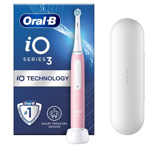 Oral-B iO3 Blush Pink Electric Toothbrush + Travel Case