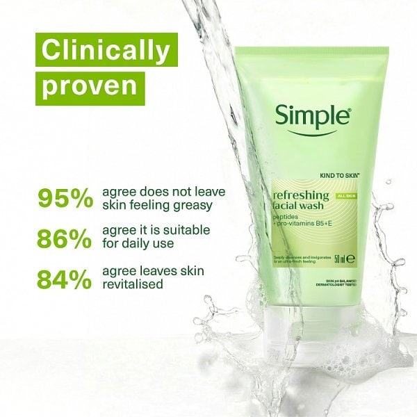 Simple Kind to Skin Refreshing Facial Wash  Gel 50ml