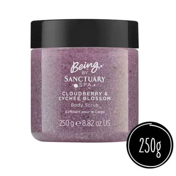Being By Sanctuary Spa Cloudberry & Lychee Body Scrub 250g
