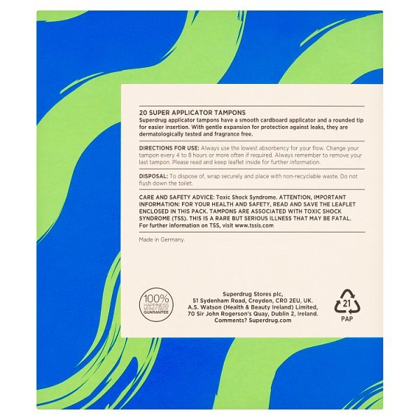 Superdrug Super Applicator Tampons x20