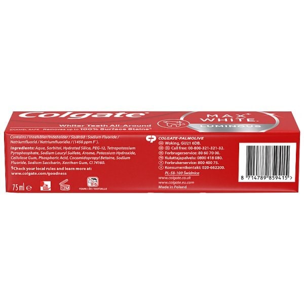 Colgate Max White Luminous Mint Whitening Toothpaste 75ml