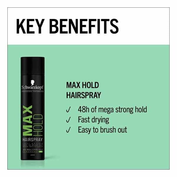 Schwarzkopf Max Hold Hairspray 400Ml