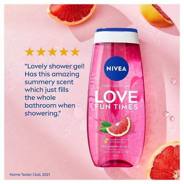 NIVEA Love Fun Times Shower Gel With Pink Grapefruit 250ml