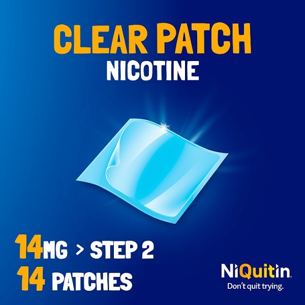 NiQuitin 14mg Step 2- 14 Nicotine Patches- Stop Smoking Aid