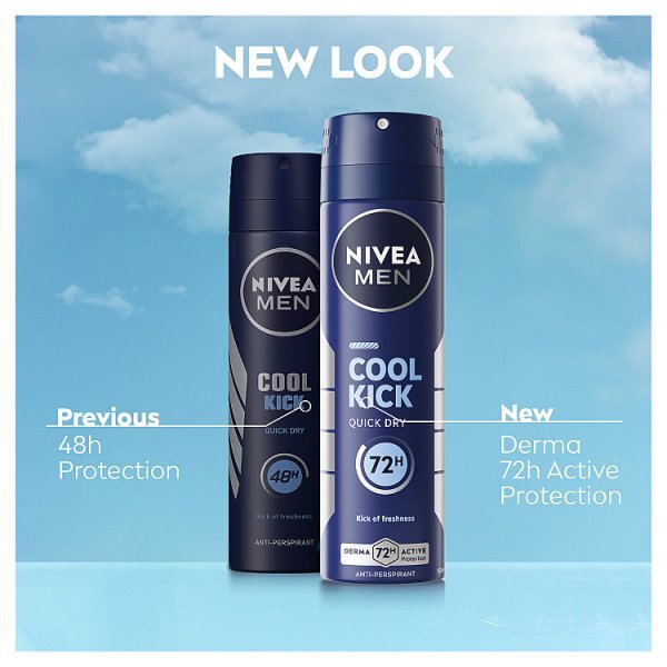 NIVEA MEN Anti-Perspirant Deodorant Spray, Cool Kick, 150ml
