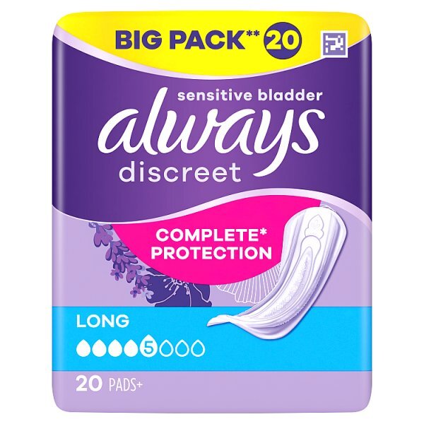 Always Discreet Incontinence Pads+ Long 20