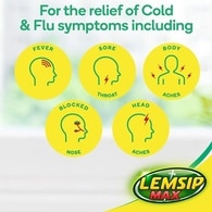 Lemsip Max Cold & Flu Honey & Ginger Flavour Sachets 10s