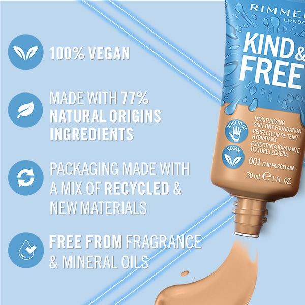 Rimmel Kind & Free Moisturising Foundation Fair Porcelain