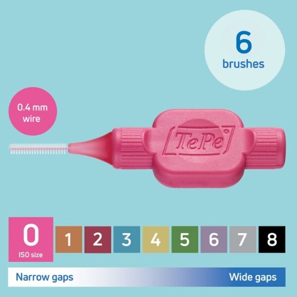 TePe Interdental Brushes 6 x 0.4mm