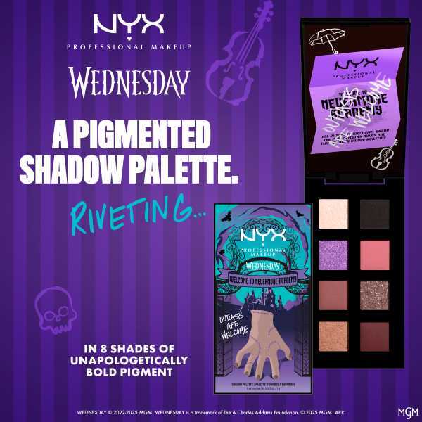 NYX Professional Makeup X Wednesday The Nevermore Palette