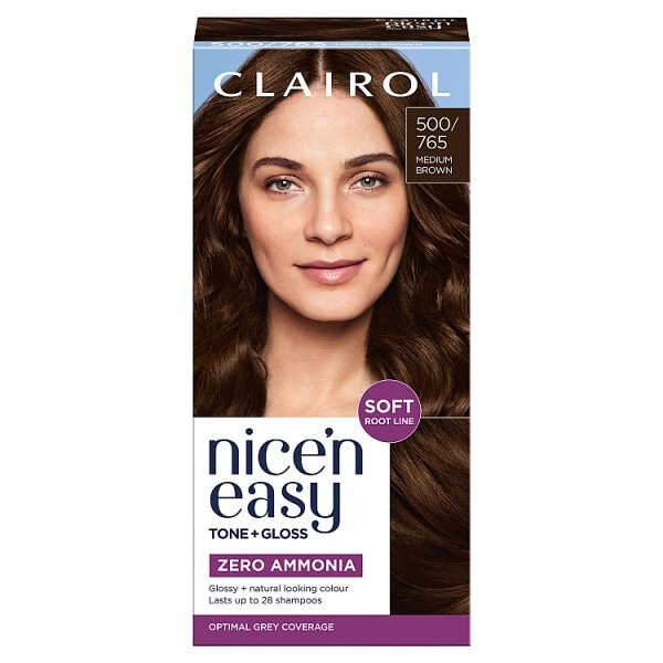 Clairol Nice'n Easy Tone+Gloss Semi-Permanent Hair Dye Medium Brown