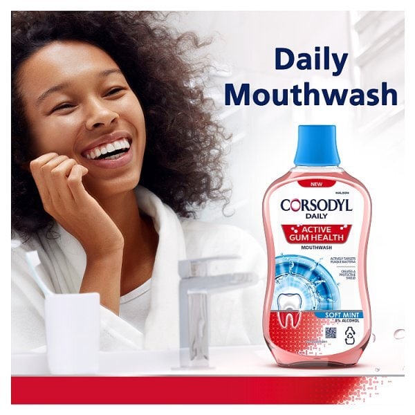 Corsodyl Active Gum Health Mouthwash 500Ml