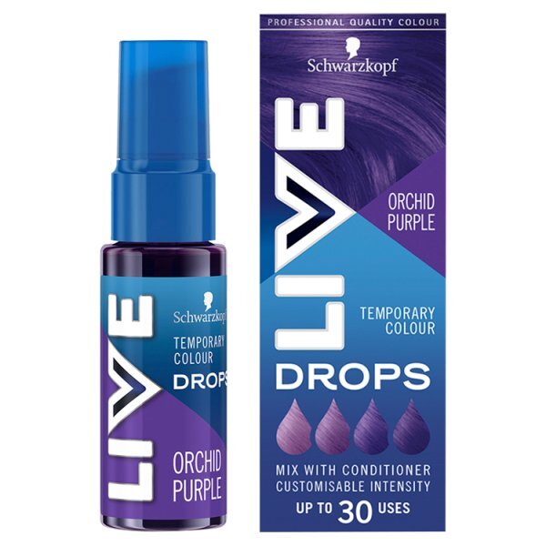 LIVE Drops Semi-Permanent Orchid Purple Hair Dye 30ml