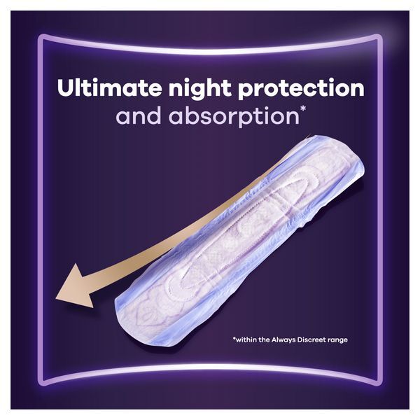 Always Discreet Incontinence Pads Ultimate Night 6 Count