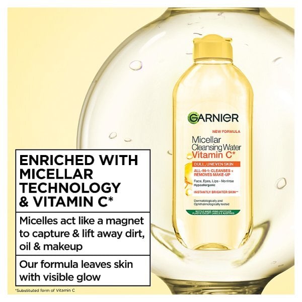 Garnier Micellar Vit C Cleansing Water Makeup Remover Dull Skin 700ml
