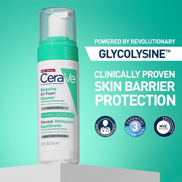 CeraVe Balancing Air Foam Foaming Facial Cleanser 148ml