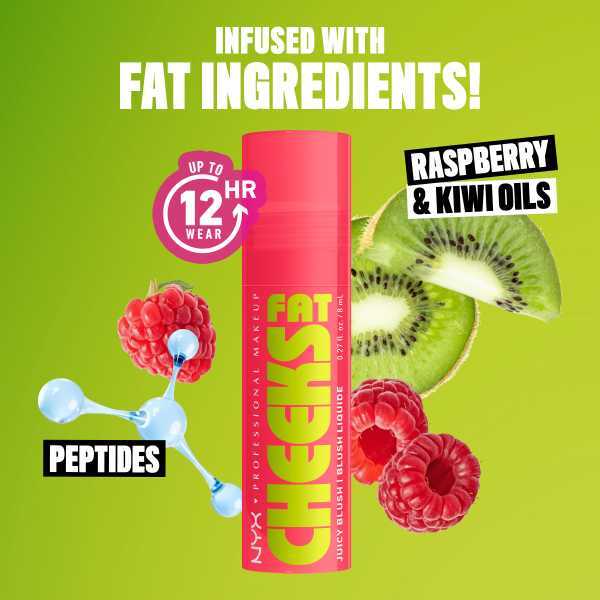 NYX Professional Makeup Fat Cheeks Blush  Bouncin Berry