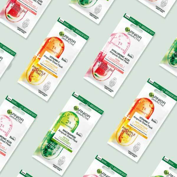 Garnier Detox Ampoule Sheet Mask, Kale & 2% Niacinamide