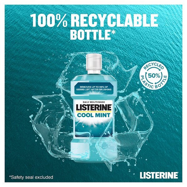 Listerine Cool Mint Anti-Bacterial Mouthwash 500ml