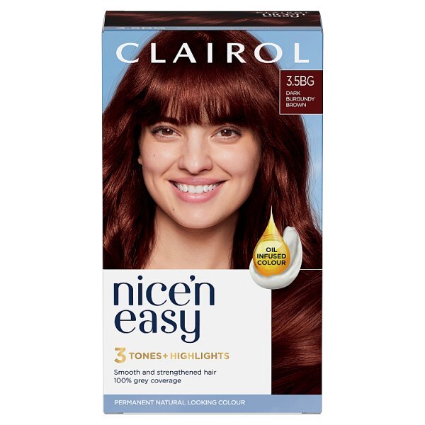 Clairol Nice'n Easy Hair Dye 3.5BG Dark Burgundy Brown