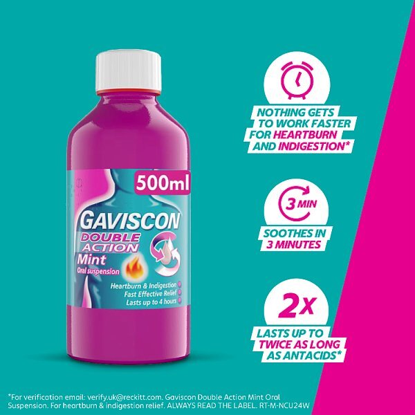 Gaviscon Double Action Liquids Mint 500ml