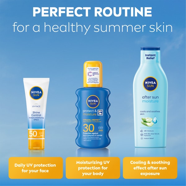 NIVEA SUN Suncream Spray Protect & Moisture SPF30 200ml