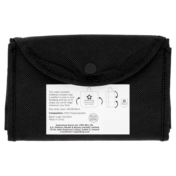 DNRPRICE Superdrug Foldable Tote Bag Black