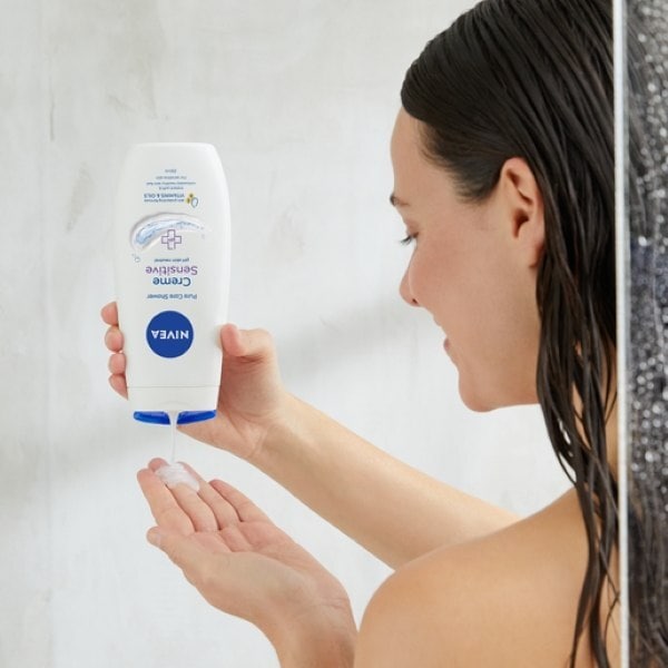 NIVEA Shower Cream Gel, Rich Moisture Sensitive, 250ml