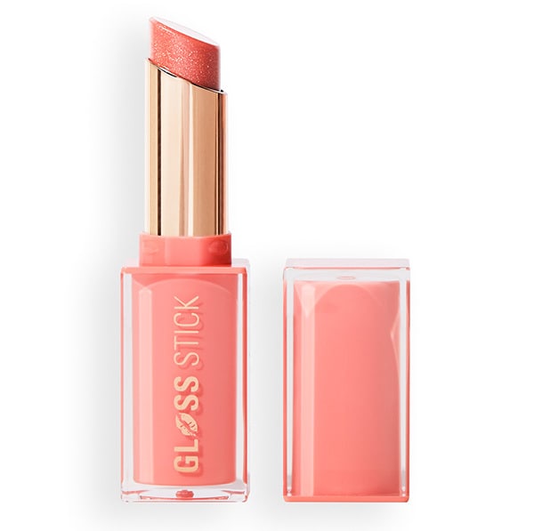 Revolution Pout Lip Gloss Stick Shimmer Peach Sorbet Nude
