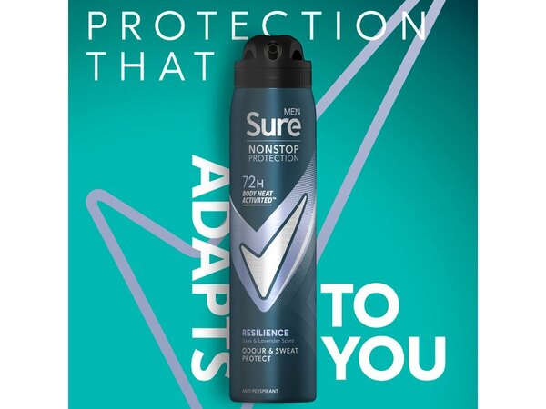 Sure Men Nonstop Protection Resilience Anti-Perspirant Aerosol 250 ml