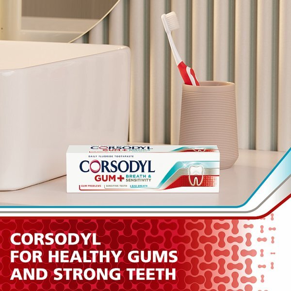 Corsodyl Gum+ Breath & Sensitivity Toothpaste 75Ml