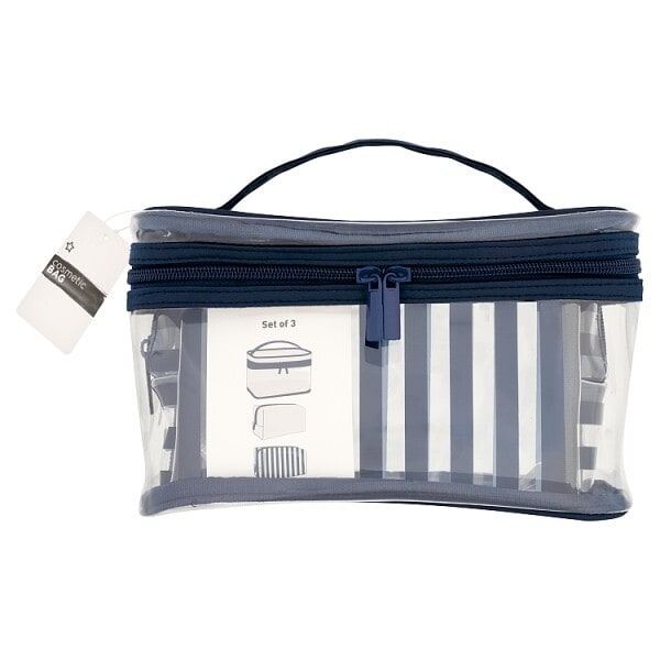 Superdrug Navy Large PVC Cosmetic Bag