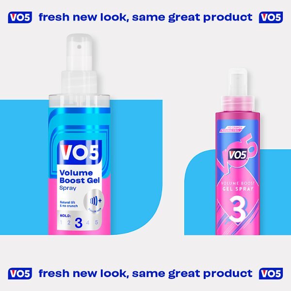 Vo5 Volume Boost Gel Spray for all-day hold 200ml