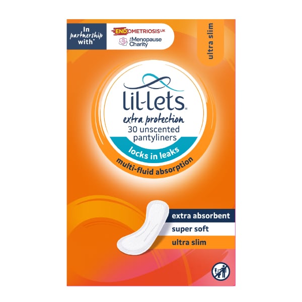 Lil-Lets Extra Protection Unscented Wrapped Pantyliners 30s