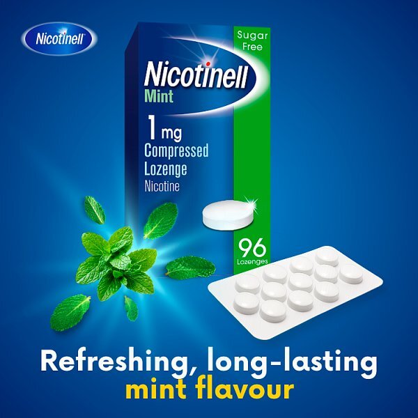 Nicotinell Lozenge Stop Smoking Aid 1 mg Mint 96 Pieces