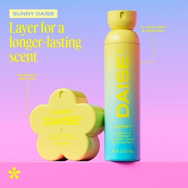 Daise Fragrance Body Mist Sunny Vanilla & Coconut 100ml