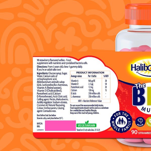 Haliborange Brain Immunity Gut Strawberry - 90 Softies