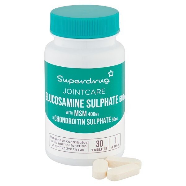 Superdrug Glucosamine 500mg & Chondriotin 30s