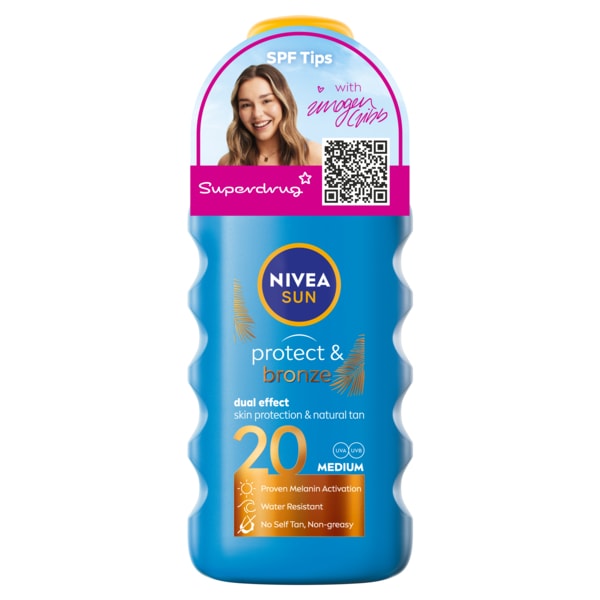 NIVEA SUN Protect & Bronze Tan Activating Sun Spray SPF20 200ml