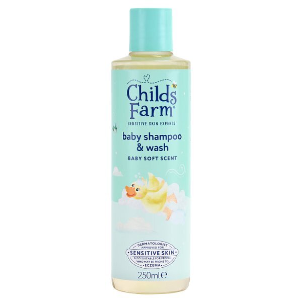 Childs Farm Baby Shampoo & Wash, Baby Soft Scent 250Ml