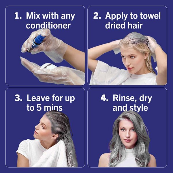 LIVE Drops Semi-Permanent Ice Silver Hair Dye 30ml