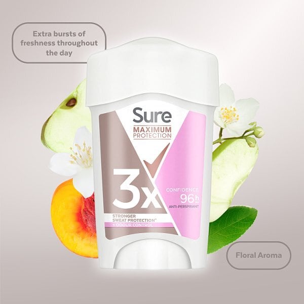 Sure Maximum Protection Confidence Anti-Perspirant Cream 45 ml