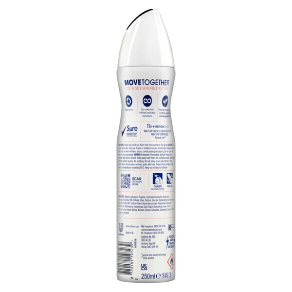 Sure Antiperspirant Deo Aerosol Nonstop Uplift & Fresh 250ml