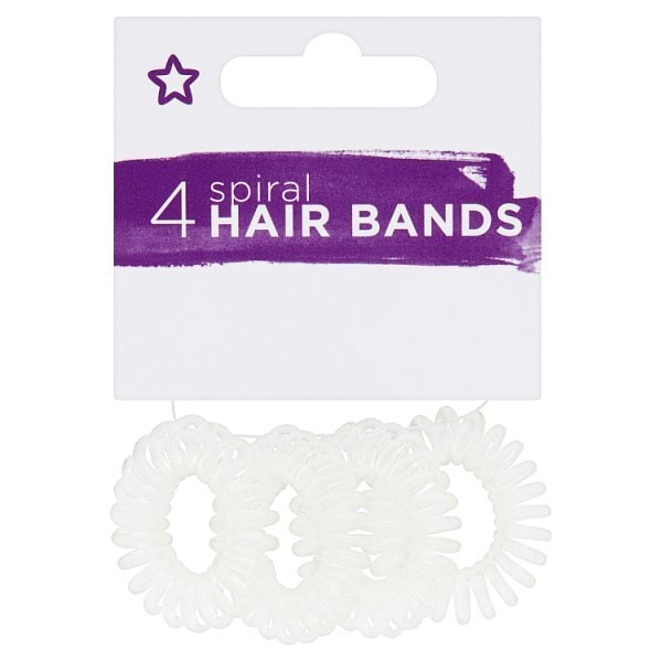 Superdrug 4 Spiral Clear Elastics